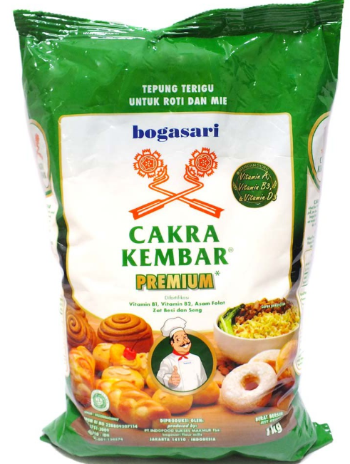 Tepung Terigu Khusus Roti and Mie Bogasari Cakra Kembar Flour 1kg | Toko Indonesia