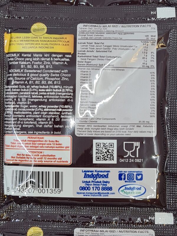 Indomilk Chocolate Swiss Choco Pack of 6 Sachets - Image 2