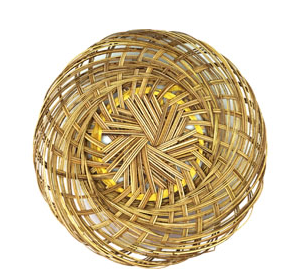 Board Piring Lidi Anyaman Party Plate 25cm Natural Colour